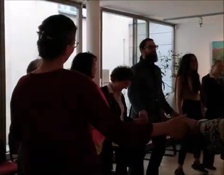 TEHILIM, vernisáž výstavy Marcela Pušová - obrazy Písně srdce - frame at 6m57s